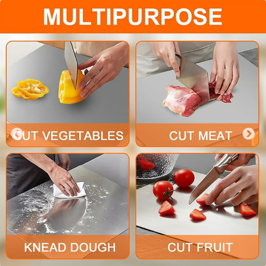 2026🔥Premium Stainless Steel Cutting Board – Hygienic & Easy to Clean