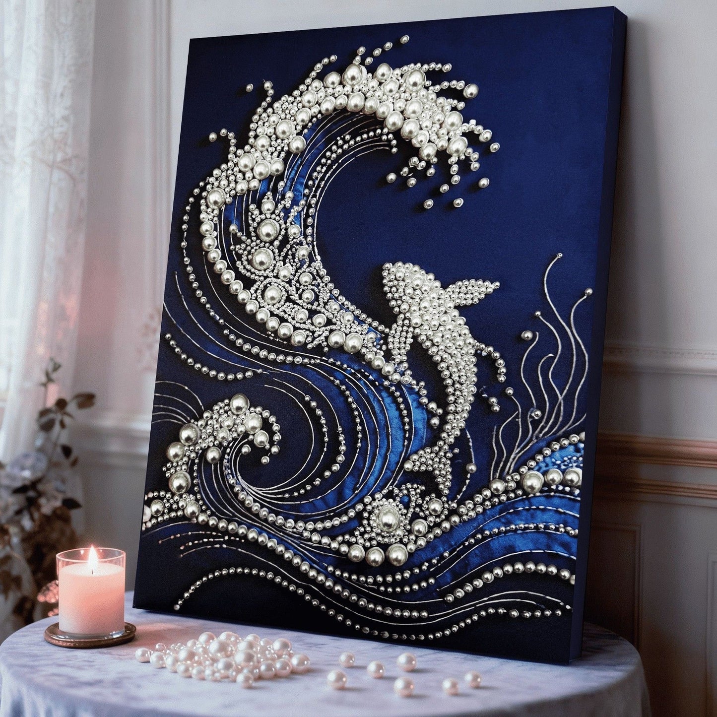 Relaxing Craft Kit for Adults: Framed Pearl Art, Home Decor Gift Idea