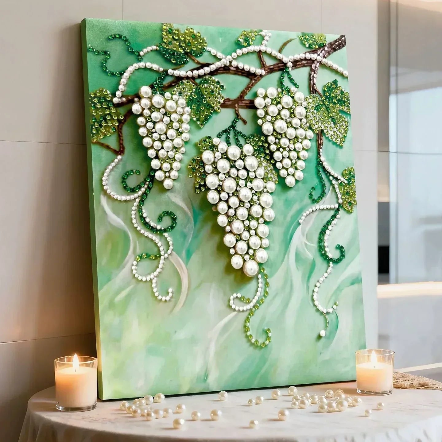 Relaxing Craft Kit for Adults: Framed Pearl Art, Home Decor Gift Idea